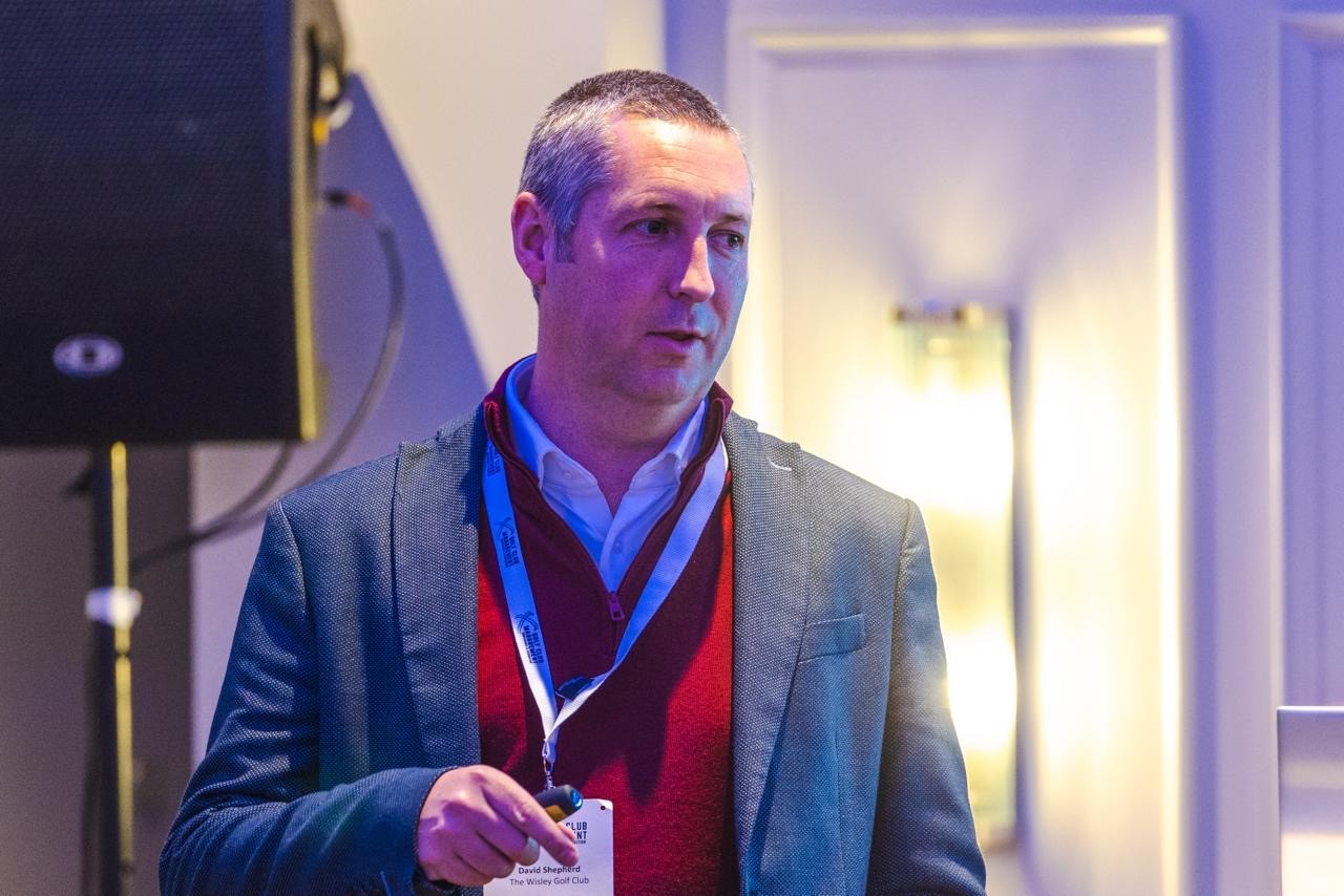 David Shepherd speaking at an industry leadership event